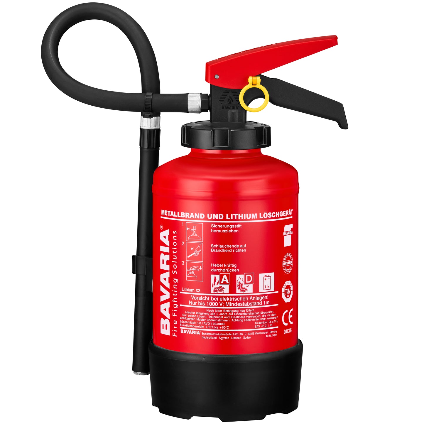 Bavaria Lithium X3 (3l) Lithium-Feuerlöscher zum Aufladen