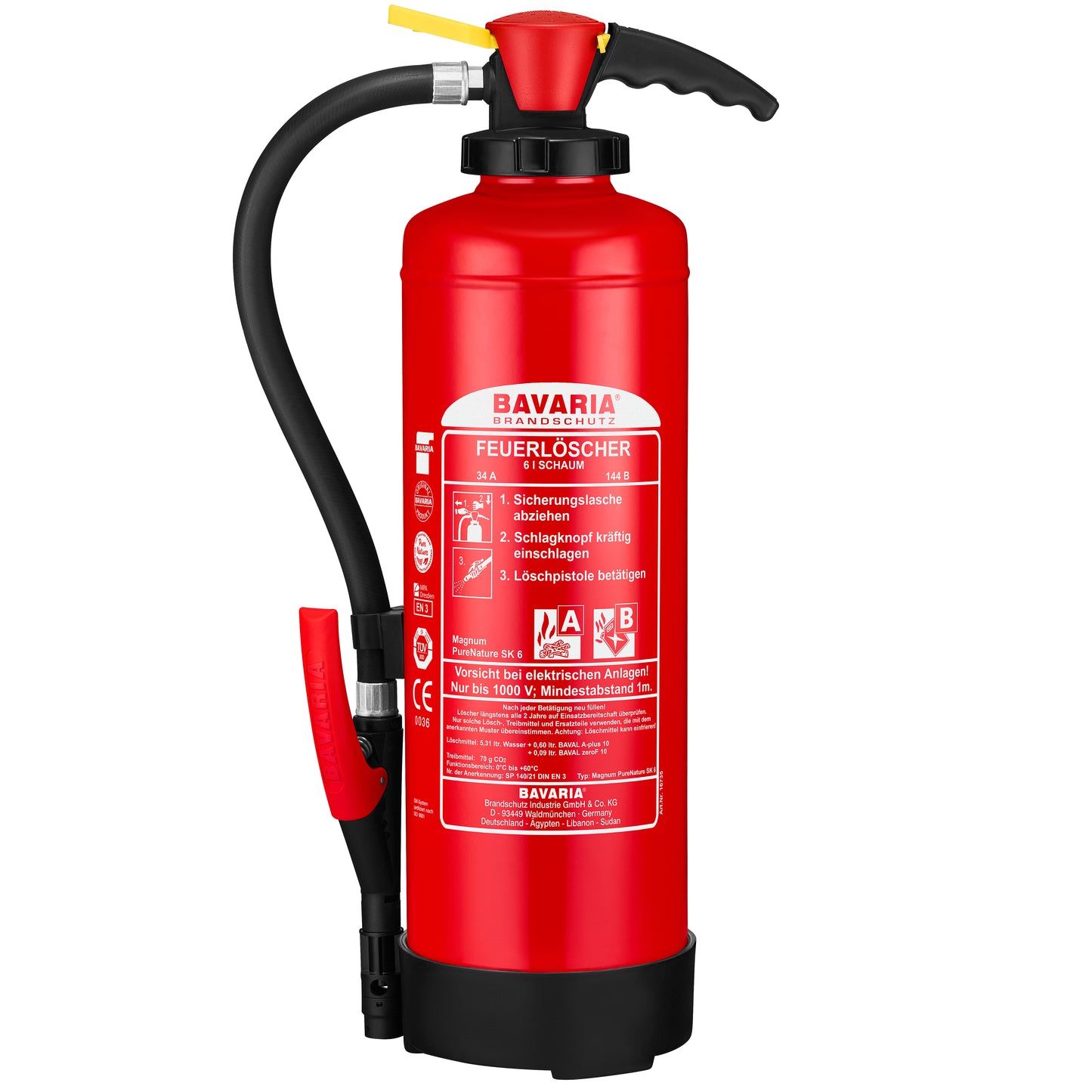 Bavaria Magnum PureNature SK 6 (6l) Schaumfeuerlöscher mit Kartusche (fluorfrei)