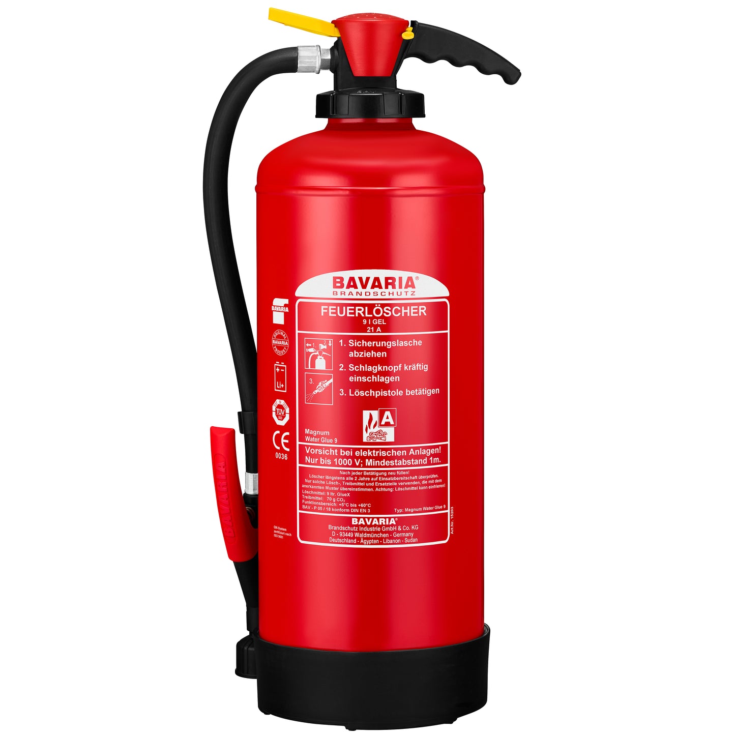 Bavaria Magnum Water Glue 9 (9l) Gel-Feuerlöscher zum Aufladen