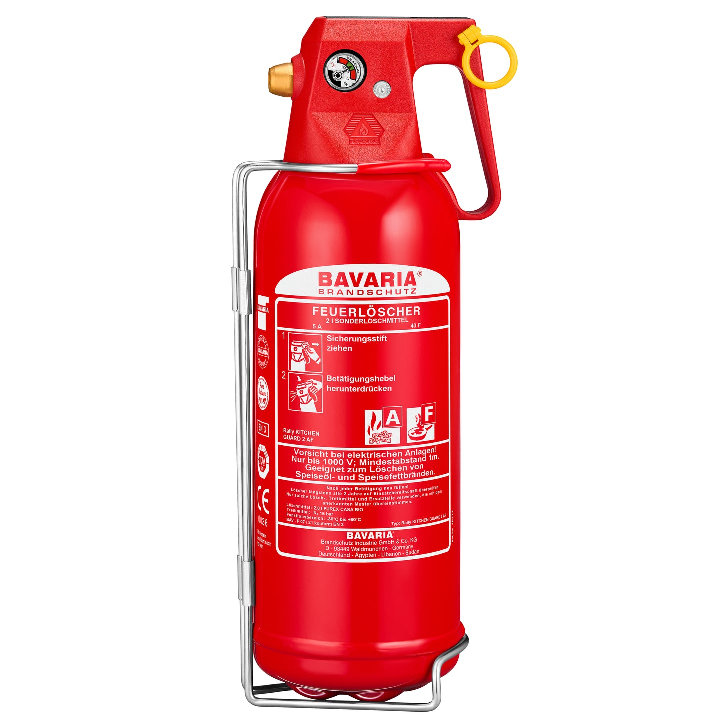 Bavaria Rally Kitchen Guard 2 AF Mano (2l) Dauerdruck-Fettbrand-Feuerlöscher (fluorfrei)
