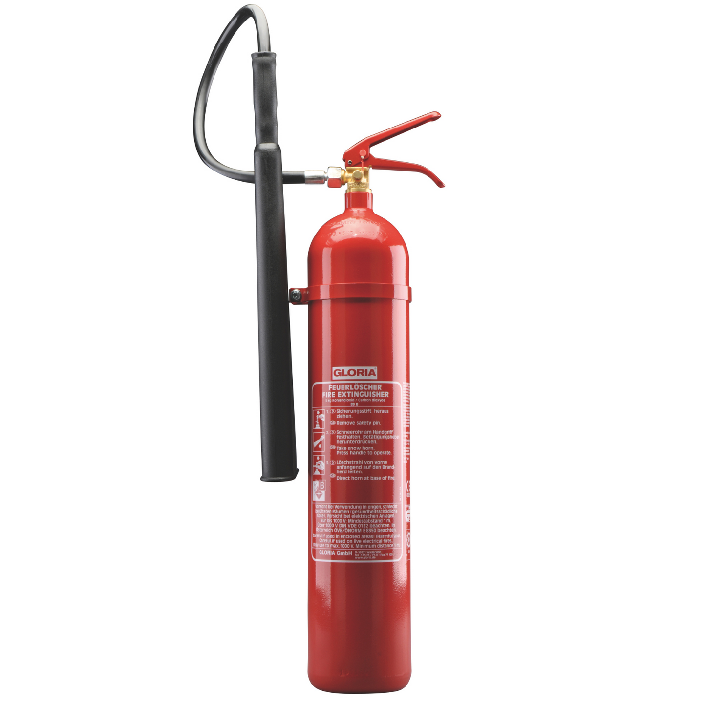 GLORIA KS 5 ST (5kg) Dauerdruck-CO2-Feuerlöscher