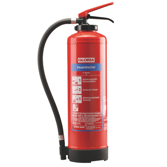 GLORIA W6 EASY (6l) Wasserfeuerlöscher zum Aufladen